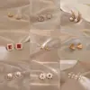 Qingdao Joias Coreanas Brincos Elegantes Simples com Pino de Prata S925 Celebridade da Internet Elegante Lindo Flor Geométricos