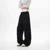 Calça Casual Oversized Lisa de Algodão Puro 320g para Outono