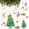 Nuevas pegatinas electrostáticas navideñas transfronterizas 2023 ventana decoración de ventana electrostática sin pegamento sin costuras al por mayor