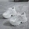 Zapatos de suela gruesa con suela Songgao para mujer 2026 Otoño Nuevos Elegantes Versátiles que aumentan la altura Malla Transpirables Deportivos Casuales