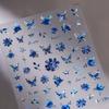 Tensor Hada Soñadora Flor Mariposa Pegatinas para Uñas M-513 Dulce Fresco Bloqueo de Color Mariposa Brillante Rama de Flores Pegatinas para Uñas