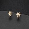Pendientes de estilo europeo y americano que mantienen el color, pendientes de conejo con lindas estrellas de oro de 14 quilates, pendientes hechos a mano, pendientes colgantes, pendientes