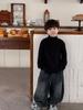 Colección de Invierno para Niños Tongku 2025 Ropa Infantil Versátil de Punto Básico de Huzhou Zhili Suéter para Niños de Cuello Alto Grueso