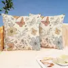 Almofada decorativa floral com folhas estilo nórdico transfronteiriça, almofada de alta qualidade para decoração de casa, fronha popular, direto da fábrica