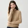 Nuevo Suéter de Cachemira con Media Cremallera y Cuello Alto para Mujer, Suéter Grueso de Manga Larga, Ropa Interior Básica para Mujer, Otoño e Invierno