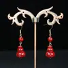 [cadena de suministro] aretes de cinabrio natural arena de cristal de grano aretes de calabaza dorada regalo de cumpleaños