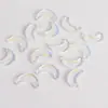 Contas de Lua Iridescentes de Vidro com Furo Lateral, Contas Espaçadoras de Trevo de Quatro Folhas de Cristal, Pingente de Folha de Bordo Artesanal, Acessórios para Pulseira e Brincos