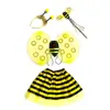 Halloween Crianças Performance Dia das Crianças Asas de Abelha Anjo Joaninha Conjunto de Quatro Peças Fantasia Amarela de Performance Adereços de Palco