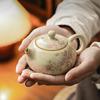 Tetera Xi Shi de horno Ru beige, taza de té, juego de té para ceremonia de té kung fu, tetera individual para hacer té, tetera de cerámica para el hogar