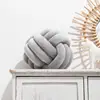 Cojín Decorativo Estilo Nórdico con Pompón, Cojín de Bola Nudosa de Terciopelo Tejido a Mano con Cuerda de Tres Hilos, Cojín, Esterilla para Ventana de Mirador con Nudo