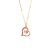 Cadena de Clavícula Transfronteriza Plata Art Source Plata de Ley S925 Completa Incrustada Completamente Circonita Cúbica de Color Collar Corazón Colgante de Corazón Hueco para Mujer