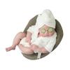 Bata de Baño de Luna Llena para Bebé Recién Nacido Ropa Nueva para Fotografía Infantil Blanco Rosa Espesada Bata de Baño para Foto de Bebé