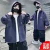 Jaqueta Infantil Estilo Primavera e Outono Dupla Face 2026 Novo Estilo Crianças de Tamanho Médio e Grande Roupas de Outono Jaqueta Corta-Vento Bonita para Meninos