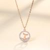 S925 para el resto de tu vida collar de plata esterlina para mujer con colgante de cola de sirena mori incrustado de diamantes cadena para clavícula regalo de San Valentín