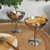 Tazón de helado de acero inoxidable 304, copa de helado, tazón de postre, tazón de bocadillos, copa de champán, algodón de helado comercial, tazón de sopa dulce de hielo