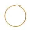 Pendientes Exagerados de Círculo Grande con Agujero en la Oreja Anillo para la Oreja Pendientes de Acero Inoxidable Joyería de Acero de Titanio Color Dorado 18K Electrochapado