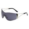 2251 Gran Venta Estilo Futuro Y2K Metal Lente de Una Pieza Estrella de Cinco Puntas Moda Europeo y Americano Amazon Ins Gafas de Sol