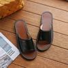 Pantuflas de Cuero Haining para Verano para el Hogar Antideslizantes Suela Sólida Pantuflas de Piso para Hombres y Mujeres Sandalias de Interior Venta al por Mayor