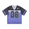 Roupa Masculina Jie Zhan Camiseta Top com Estampa Digital em Malha Uniforme de Rugby 2026 Estilo Americano Transfronteiriço Gola V Manga Curta
