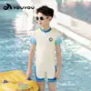 [Liquidación] Traje de baño para niños, de una sola pieza para niños, estilo nuevo, para niños mayores, equipo profesional de secado rápido para entrenamiento, al por mayor