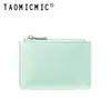 Portatarjetas Portátil de PU Más Vendido Transfronterizo, Cartera Multifuncional de Color Sólido a la Moda, Almacenamiento de Identificación, Estuche Compacto para Tarjetas de Control de Acceso
