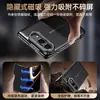 Adecuado para funda plegable iPhonoDuo, soporte para lente, funda tipo libro de cuero liso electrochapado Apple Duo de cobertura total