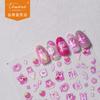 Pegatinas para uñas Tomoni finas y resistentes, populares y bonitas, venta al por mayor, oso rosa 3160