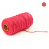 Cuerda de algodón de dos hebras de 2 mm punto 3 mm color tejido decoración de unión etiqueta para colgar cuerda de algodón