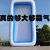 Piscina Inflable Grande para Exteriores Adecuada para Interiores/Exteriores Niños y Adultos Estructura de Tres Capas Piscina Inflable Cuadrada