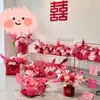 Decoração de Quarto de Casamento, Flores Artificiais, Banquete de Noivado, Decorações de Sala de Estar, Flores Artificiais de Casamento, Flores de Mesa, Flores de Cabeceira, Flores para Placa de Boas-Vindas