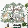 Animal del bosque elefante panda pegatinas de pared decoración sala de estar dormitorio pegatinas autoadhesivas 10364 bambú Maolin