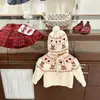 ¡Original! Suéter Navideño Elegante y Versátil para Niñas, Falda Plisada de Punto Grueso a Cuadros Moderna