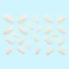 Manicura de Uñas Postizas Color Blanco Sólido Simple y Versátil Longitud Mediana Cuadradas Uñas de Manicura Uñas Desgastables Europeas y Americanas Venta al por Mayor