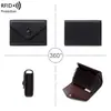 Tendencia Transfronteriza Estilo Nuevo Simple Cuero Suave Granulado Ligero Portátil Pequeño Tarjetero para Mujer RFID Antirrobo Tarjetero tipo Acordeón