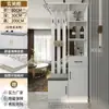 Gabinete de porche italiano de lujo, zapatero integrado, moderno y sencillo, mampara para sala de estar, mueble divisorio para porche, banco para zapatos, mueble para vinos