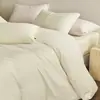 100% Algodão Tricô Mercerizado Peça Única Anti-Pilling Macio e Liso Grau de Sono Nu Lençol de Cama Capa de Edredom Lençol com Elástico Fronha