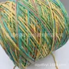 Fio de crochê degradê estilo floresta, boneca de planta verde degradê, fio brilhante, fio de algodão oco iridescente misto amarelo-verde para DIY atacado