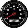 Tacómetro de motor modificado para coche, camión, barco, yate, montado con pin de 85 mm, medidor de 0-8000 rpm