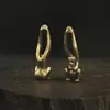 Pieza de Mano de Mono de Brazo Largo de Latón Mono del Zodiaco Artesanías de Tallado en Cobre Colgante para Bolso de Mono Coleccionable Antiguo