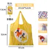 Bolsa de Compras Criativa de Desenho Animado Alça Dobrável Bolsa de Armazenamento Grande Capacidade Impermeável Espessa Bolsa de Armazenamento para Maquiagem