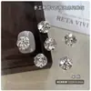 Pedras de Strass para Unhas Bottomless, Pedras de Strass Empilhadas Prontas, Decorações para Nail Art, Bolas de Strass Transparentes Brancas Grandes e Pequenas Super Brilhantes, Acessórios para Nail Art