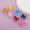 Cuentas Acrílicas de Oso de Dibujos Animados Transparentes con Goteo de Aceite Cuentas para Cuerda DIY Cuentas Sueltas Lazo para el Cabello Cadena de Teléfono Accesorios de Decoración