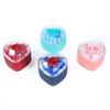 Exquisita Caja para Anillo de Diamante Superficie de Diamante Acrílico Amor Eterno Caja para Collar de Flores Regalo de Tanabata Día de San Valentín Caja de Joyería