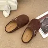 Zapatos de suela gruesa para otoño 2026, estilo retro, versátiles, que aumentan la altura, punta abierta, sandalias sin cordones, para mujer, antideslizantes, nuevo estilo