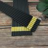 Palillos de aleación de aluminio Jinfu de 24 cm, antideslizantes, negros, para cocina, hogar y hotel. Palillos de desinfección.