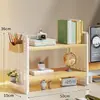 Estante de Almacenamiento de Tablero Perforado para Escritorio Estante de Libros para Escritorio de Dormitorio Escritorio para Estudio en Casa Escritorio de Oficina Estante de Exhibición de Almacenamiento Multicapa