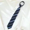 Corbata de moño para hombre Cuello de mujer Flor Raíz de pluma jk Japonés Golpe a mano Cremallera libre Combinación total Estilo Campus Marca H Rayas