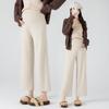 Pantalones Cortos de Maternidad Nuevos 2025, Versátiles para Otoño, Pantalones de Pierna Ancha Fluidos, Sin Soporte para la Barriga, Pantalones Rectos para Personas Petites