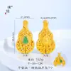 Tienda de Oro Puzuo Mismo Estilo Oro Arena Accesorios DIY Filigrana Calabaza Mahavairocana Colgante Collar Cadena de Suéter de Gama Alta