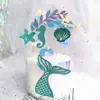 Decoração de bolo de cozimento Oceano Vento Pearl Concha Estrela do Mar Hippocampus Fishtail Cake Decoração Cartão Conjunto de Papel